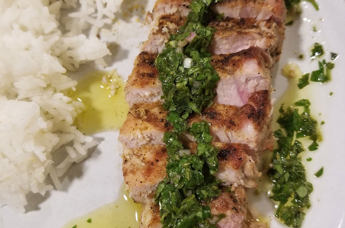 Grilled Pork with Chimichurri Sauce